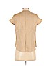 SHEN 100% Linen Tan Short Sleeve Button-Down Shirt Size 1 - photo 2