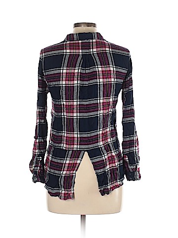 Pink Rose Long Sleeve Button-Down Shirt (view 2)