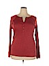 NEARKIN Red Long Sleeve Henley Size XXL - photo 1