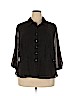 JM Collection 100% Polyester Black 3/4 Sleeve Blouse Size 18 - photo 1