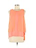 Monteau 100% Polyester Orange Sleeveless Blouse Size M - photo 1