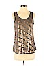 Ann Taylor LOFT 100% Polyester Gold Sleeveless Blouse Size P - Med - photo 1