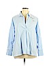 Zara 100% Cotton Blue Long Sleeve Button-Down Shirt Size XL - photo 1