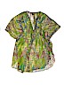 Flower 100% Polyester Green Swimsuit Cover Up Size XL - photo 2