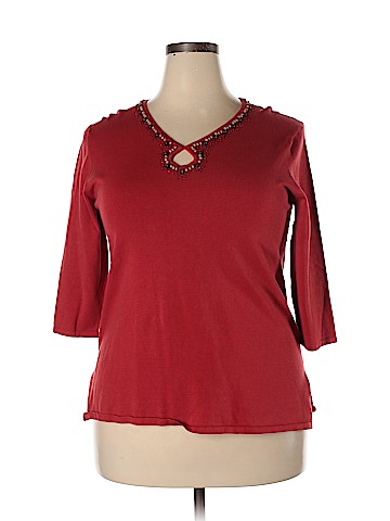 Coldwater Creek 3/4 Sleeve Silk Top (view 1)