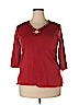 Coldwater Creek Red 3/4 Sleeve Silk Top Size 2X - photo 1