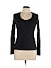 Halston 100% Nylon Black Long Sleeve T-Shirt Size 14 - photo 1