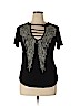 Vocal Black Short Sleeve Top Size XL - photo 1