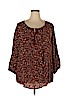 Sonoma Goods for Life 100% Rayon Brown Long Sleeve Blouse Size XXL - photo 1