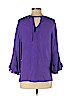 Kobi Halperin 100% Silk Purple Long Sleeve Silk Top Size S - photo 2