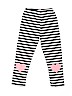Unbranded Hearts Stripes Black Casual Pants Size 120 cm / US 6X - photo 1