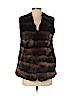 A by Adrienne Landau Black Faux Fur Vest Size XS - photo 1