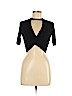 Topshop Black Short Sleeve Top Size 6 - photo 1