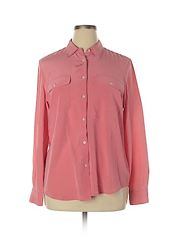 Lauren by Ralph Lauren Long Sleeve Silk Top (view 1)