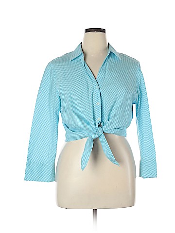 Talbots 3/4 Sleeve Button-Down Shirt (view 1)