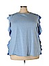 Lane Bryant Blue Short Sleeve Top Size 26 - 28 Plus - photo 1