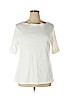 Karen Scott 100% Cotton White Short Sleeve Top Size XL - photo 1