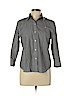 Ralph by Ralph Lauren 100% Cotton Black 3/4 Sleeve Button-Down Shirt Size L (petite) - photo 1