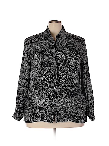 Josephine Chaus Long Sleeve Silk Top (view 1)