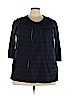 Lucky Brand Blue 3/4 Sleeve Top Size 3X - photo 1