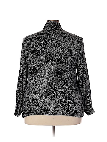 Josephine Chaus Long Sleeve Silk Top (view 2)