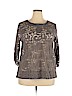 Chico's Tan 3/4 Sleeve Blouse Size XXL (4) - photo 1