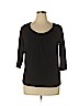 Elle Black 3/4 Sleeve Top Size XL - photo 1