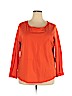 Crown & Ivy 100% Cotton Orange Long Sleeve Top Size 2X - photo 1