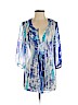 Soft Surroundings 100% Silk Blue 3/4 Sleeve Silk Top Size S (petite) - photo 1
