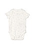 Baby Gap 100% Cotton White Short Sleeve Onesie Size Up to 7lbs - photo 1