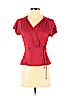 Zara 100% Viscose Red Short Sleeve Blouse Size S - photo 1