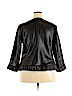 Sejour 100% Polyester Black Faux Leather Jacket Size 20 - photo 2