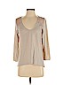 American Eagle Outfitters 100% Cotton Tan 3/4 Sleeve Top Size S - photo 1