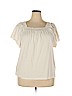J. Crew Factory Store 100% Cotton Ivory Short Sleeve Top Size XXL - photo 1