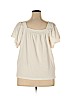 J. Crew Factory Store 100% Cotton Ivory Short Sleeve Top Size XXL - photo 2