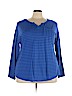 Lucky Brand Blue Long Sleeve T-Shirt Size 3X - photo 1