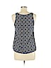 H&M 100% Polyester Blue Sleeveless Blouse Size 6 - photo 2