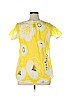 H&M 100% Cotton Yellow Short Sleeve Blouse Size 14 - photo 2