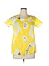 H&M 100% Cotton Yellow Short Sleeve Blouse Size 14 - photo 1