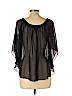 rue21 100% Polyester Black Short Sleeve Blouse Size M - photo 2