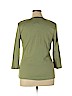 Liz Claiborne 100% Cotton Green Long Sleeve Henley Size XL - photo 2