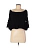 Zara 100% Viscose Black 3/4 Sleeve Top Size M - photo 1