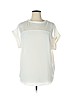 H&M 100% Polyester Ivory Short Sleeve Blouse Size 14 - photo 1
