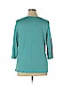 St. John's Bay Blue 3/4 Sleeve Top Size 1X - photo 2