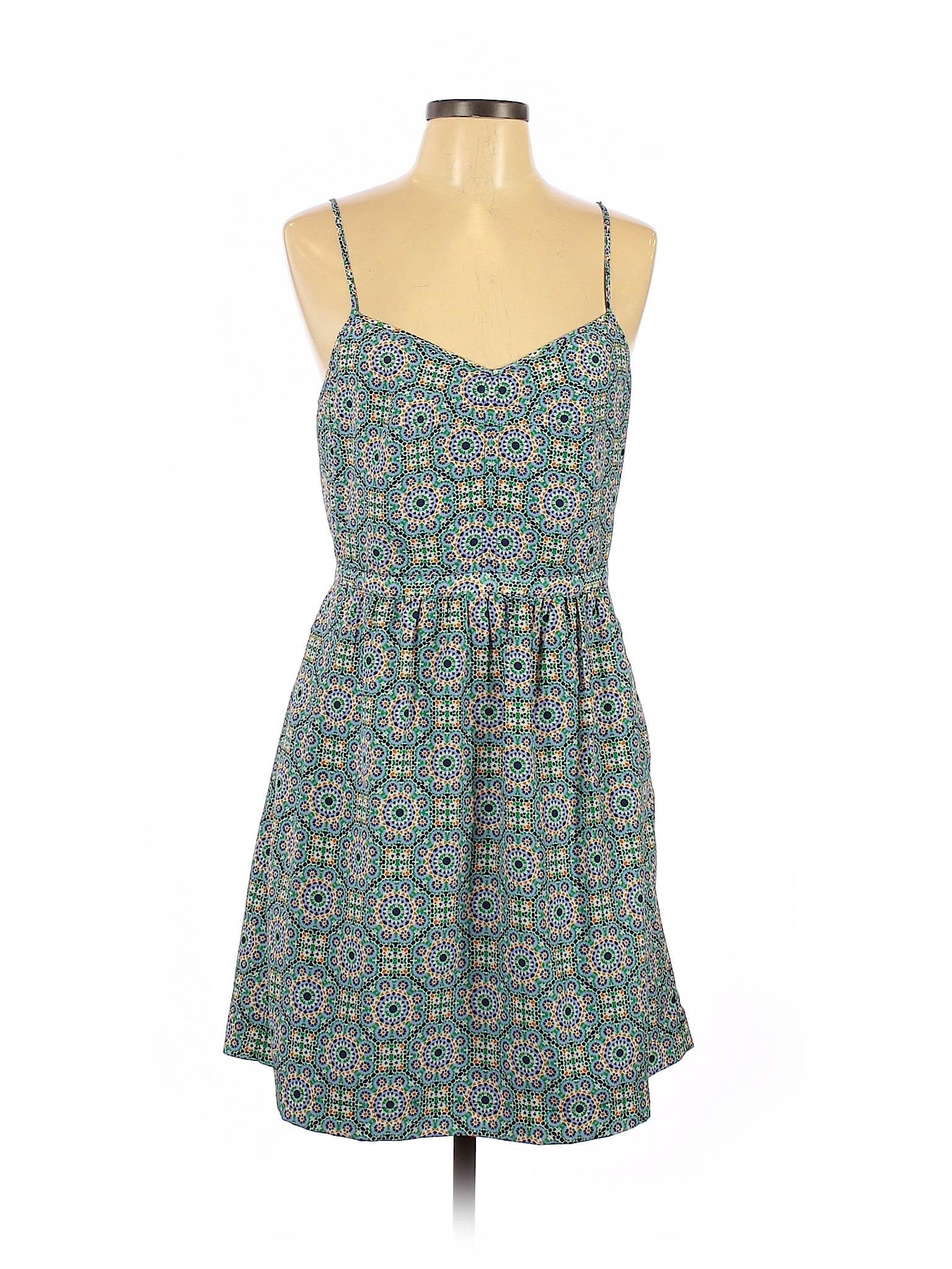 J Crew Factory Store Women Green Casual Dress 10 Ebay