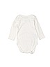The Children's Place 100% Cotton White Long Sleeve Onesie Size 3-6 mo - photo 1