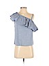 Free People 100% Cotton Blue Short Sleeve Blouse Size XS - photo 1
