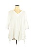 Lulu's 100% Cotton White 3/4 Sleeve Top Size XL - photo 1