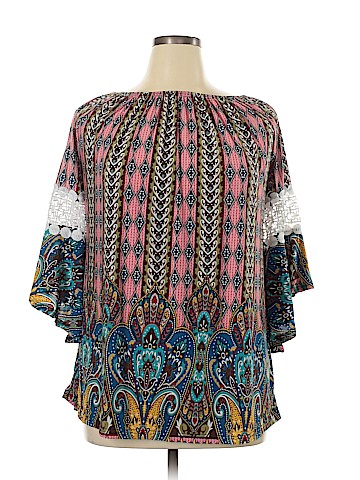 Win Win 3/4 Sleeve Blouse (view 1)