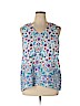 Adrienne Vittadini 100% Polyester Blue Sleeveless Blouse Size XL - photo 1